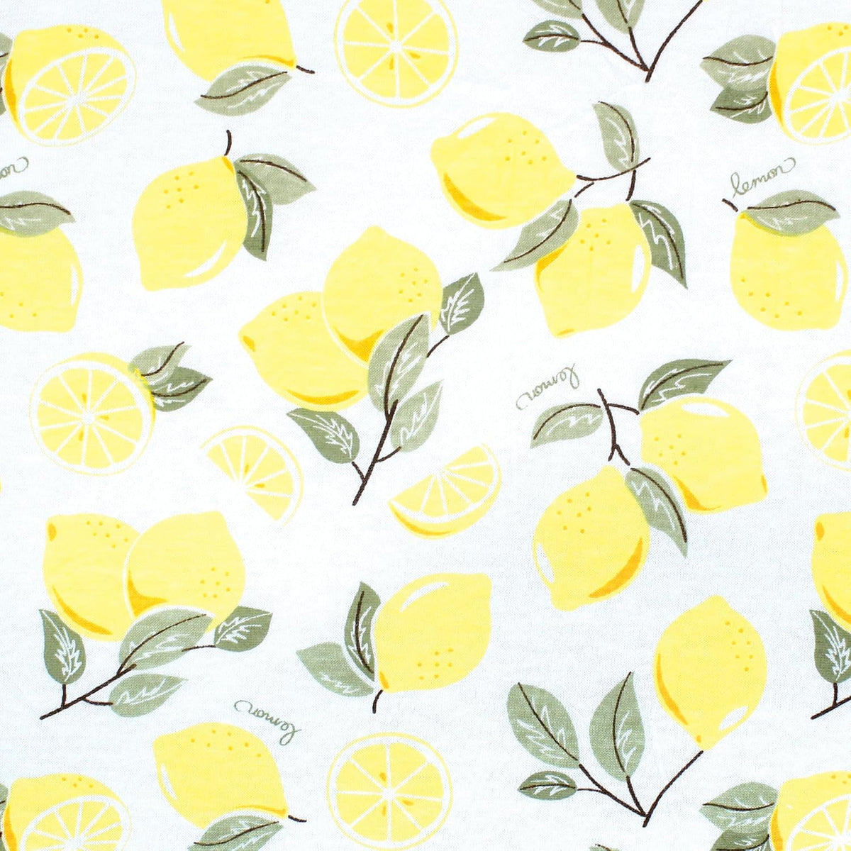 Unisex Baby Cotton Fitted Crib Sheet, Lemon, One Size